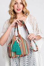 Load image into Gallery viewer, Cotton Tassel Boho Bucket Bag
