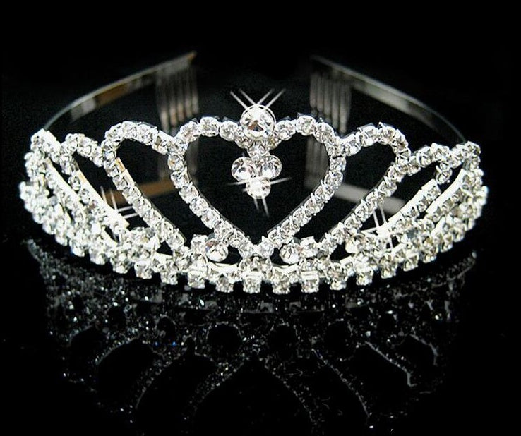 Bridal Princess Crown with Hair Pins -  Brides Wedding Accessory