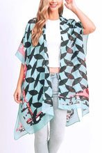 Load image into Gallery viewer, Checker Floral Fashion Kimono
