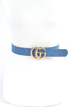 Load image into Gallery viewer, Plus Size Denim Logo Buckle Belt
