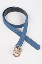 Load image into Gallery viewer, Plus Size Denim Logo Buckle Belt
