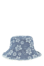 Load image into Gallery viewer, Denim Flower Bucket Hat
