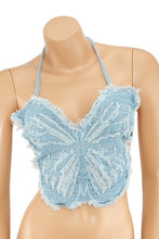 Load image into Gallery viewer, Denim Butterfly Bralette
