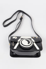 Load image into Gallery viewer, Patent Finish Iconic Camera Crossbody Bag
