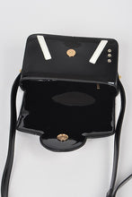 Load image into Gallery viewer, Patent Finish Iconic Camera Crossbody Bag
