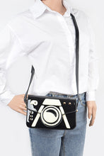 Load image into Gallery viewer, Patent Finish Iconic Camera Crossbody Bag
