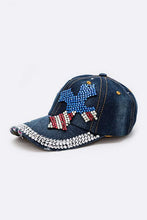 Load image into Gallery viewer, USA Flag Color Cross Denim Cap
