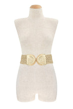 Load image into Gallery viewer, X Shape Buckle Elastic Straw Belt
