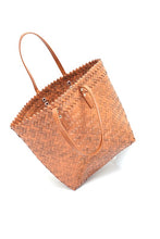 Load image into Gallery viewer, Faux Bamboo Weaved Basket Tote
