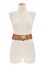 Load image into Gallery viewer, Studded Disc Faux Leather Belt
