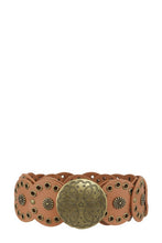 Load image into Gallery viewer, Studded Disc Faux Leather Belt
