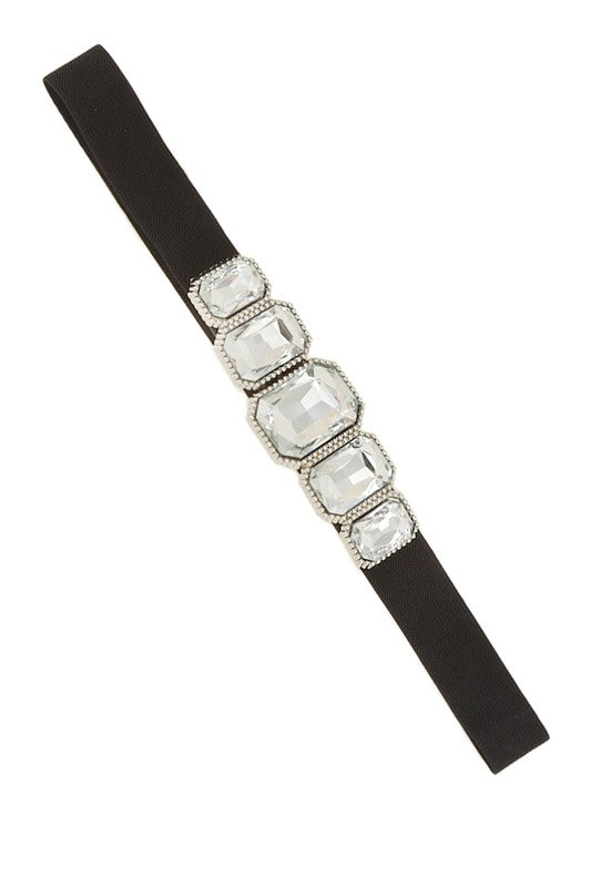 Vintage Rhinestone Elastic Belt