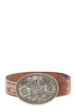 Load image into Gallery viewer, Metal Oval Buckle Flower Belt
