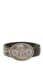 Load image into Gallery viewer, Metal Oval Buckle Flower Belt
