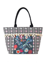 Load image into Gallery viewer, Embroidered Tassel Oversize Fashion Tote Bag
