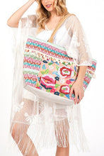 Load image into Gallery viewer, Spring Flower Beaded Embroidered Oversize Tote Bag
