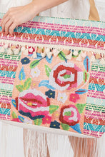 Load image into Gallery viewer, Spring Flower Beaded Embroidered Oversize Tote Bag

