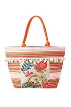 Load image into Gallery viewer, Boho Flower Beaded Embroidered Oversize Tote Bag
