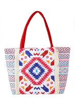 Load image into Gallery viewer, Aztec Printed Embroidered Oversize Tote Bag
