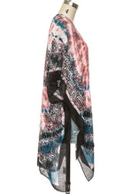 Load image into Gallery viewer, Tie Dye Printed Silky Kimono Cardigan
