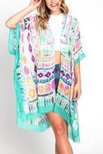 Load image into Gallery viewer, Geo Print Light Weight Kimono Cardigan
