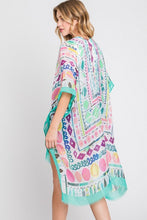 Load image into Gallery viewer, Geo Print Light Weight Kimono Cardigan
