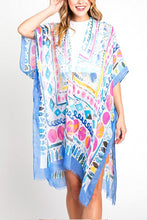 Load image into Gallery viewer, Geo Print Light Weight Kimono Cardigan
