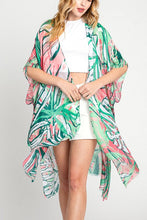 Load image into Gallery viewer, Tropical Leafs Light Weight Kimono Cardigan
