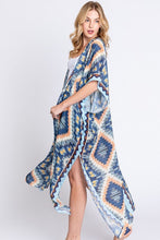 Load image into Gallery viewer, Aztec Printed Long Kimono Duster
