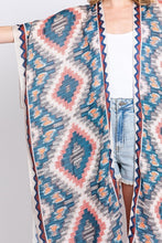 Load image into Gallery viewer, Aztec Printed Long Kimono Duster
