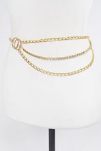 Load image into Gallery viewer, Iconic Rhinestone Mix Layered Chain Belt
