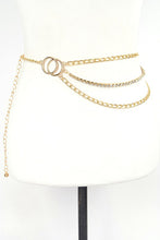 Load image into Gallery viewer, Iconic Rhinestone Mix Layered Chain Belt
