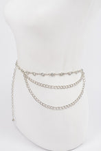 Load image into Gallery viewer, Rhinestone Station Mix Layer Chain Belt
