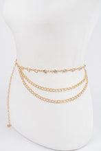 Load image into Gallery viewer, Rhinestone Station Mix Layer Chain Belt
