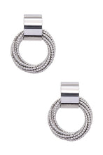 Load image into Gallery viewer, Textured Twisted Ring Drop Earrings
