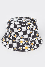 Load image into Gallery viewer, Checker Board Daisy Print Bucket Hat
