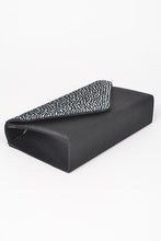 Load image into Gallery viewer, Rhinestone Pave Pleated Satin Evening Clutch
