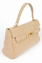 Load image into Gallery viewer, Large Top Handle Linen Convertible Bag
