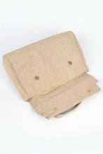 Load image into Gallery viewer, Large Top Handle Linen Convertible Bag
