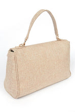 Load image into Gallery viewer, Large Top Handle Linen Convertible Bag
