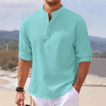 Load image into Gallery viewer, Men&#39;s Half Sleeve Waffle Casual Loose Polo Shirt
