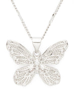 Load image into Gallery viewer, CZ Butterfly Pendant Necklace
