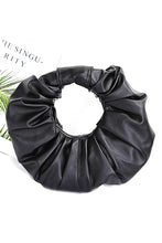 Load image into Gallery viewer, Pleated Circle Faux Leather Circle Clutch
