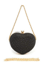 Load image into Gallery viewer, Rhinestone Pave Heart Shape Party Box Clutch
