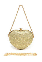 Load image into Gallery viewer, Rhinestone Pave Heart Shape Party Box Clutch
