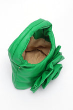 Load image into Gallery viewer, Pleated Flower Top Handle Clutch
