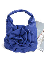 Load image into Gallery viewer, Pleated Flower Top Handle Clutch
