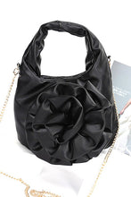 Load image into Gallery viewer, Pleated Flower Top Handle Clutch
