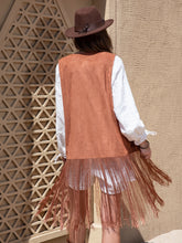 Load image into Gallery viewer, Fringe Hem Open Front Vest
