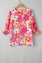 Load image into Gallery viewer, Printed Round Neck Half Sleeve Blouse
